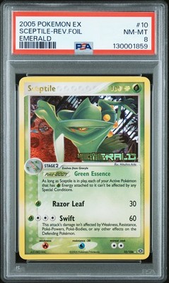 2005 POKEMON EX EMERALD #10 SCEPTILE-REVERSE FOIL PSA 8 | eBay