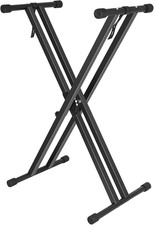 Adjustable Double X Keyboard Stand with Quick Release for 54-88 Key Pianos