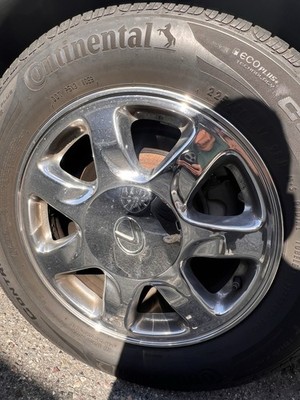 LEXUS OEM 16 WHEELS CHROME SET OF 4 SC,ES,GS WITH CONTINENTAL TIRES