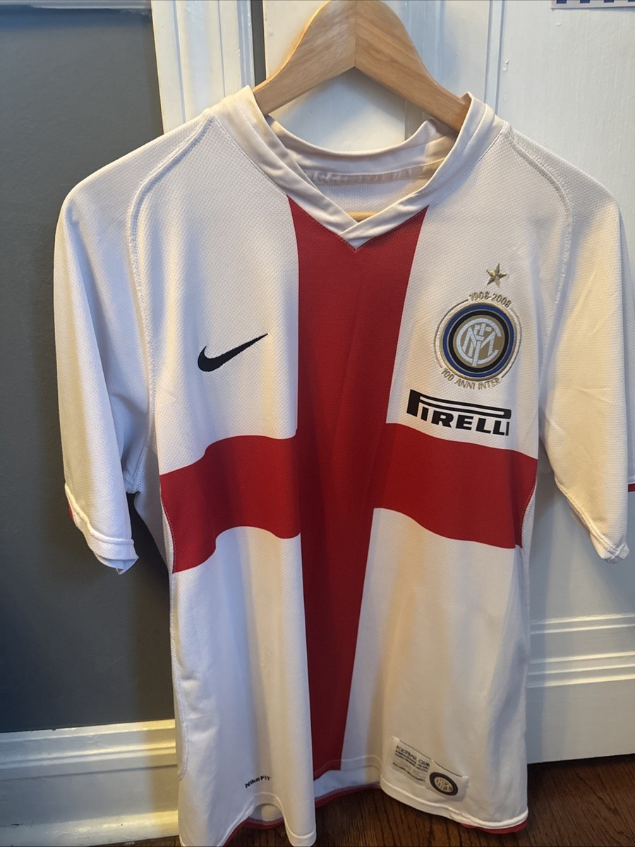 Inter Milan Ibrahimovic 2007-08 Away Size M 100 Yrs Football Shirt