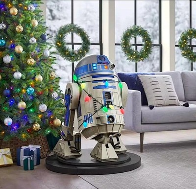 STAR WARS ANIMATED R2-D2 CHRISTMAS DECORATION HOME DEPOT 3.5 FT