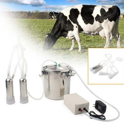 #ad 5L Stainless Steel Electric Milking Machine Vacuum Pump Cow Goat Milker $116.77