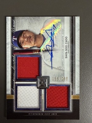2020 Topps Museum Shin-Soo Choo #SSTA-SSC Triple Relic Auto /299