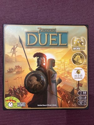 7 Wonders Duel Brettspiel für 2 Spieler, Deutsch - Figur bemalt! + Inlay!
