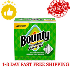 Bounty Paper Napkins, White, 400 Count