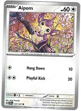 Aipom 137/167 Common Twilight Masquerade Pokemon Near Mint