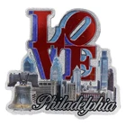 Philadelphia Pennsylvania Skyline Famous City Landmark Foil Magnet 3.5" x 3.25"