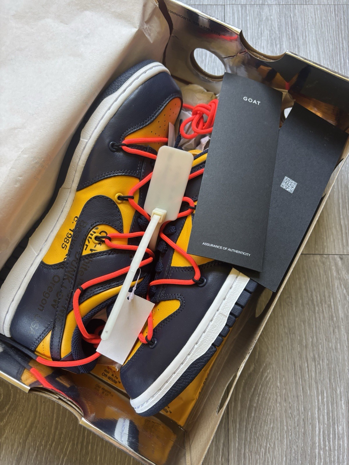 OFF WHITE X NIKE Taglia 8 Nike Dunk Low x OFF WHITE University G 2019