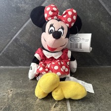 The Disney Store Minnie Mouse Mini Bean Bag Plush - 8" - With Tag