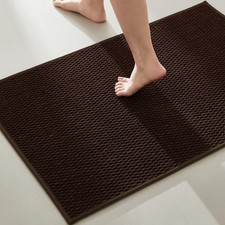 TYUU Bathroom Rugs Non Slip Washable, Super 2' X 3'11" Rectangular , Brown01