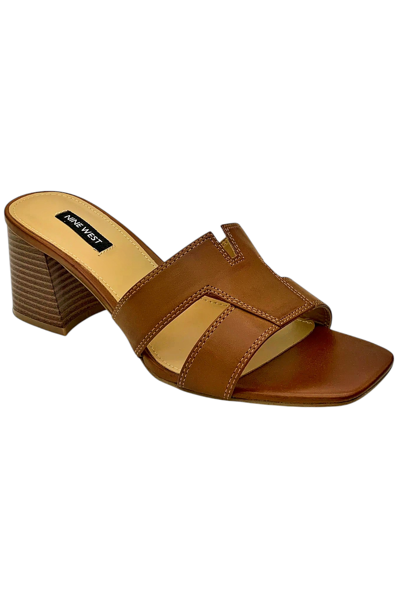 Nine West Women's Griselda Block Heel Sandal Cognac | eBay