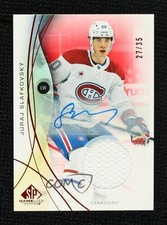 2024-25 Upper Deck SP Game Used Red Jersey 27/35 Juraj Slafkovsky #77 Auto 1u1j