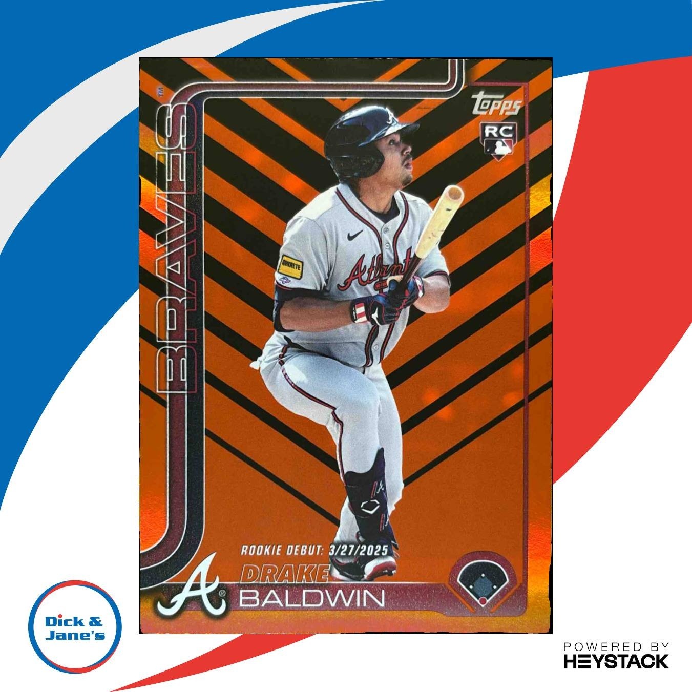 2025 Topps Update Drake Baldwin Holiday Jack O'Lantern #US113 RC Atlanta Braves