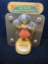 Solar Powered Dancing Hula Girl Hawaii Sun Catcher Bar Beach Car Tiki Decor Pink