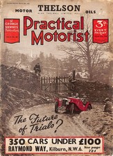 PRACTICAL MOTORIST Magazine ~ March 19 1938 ~ 4 Wheel Drive Trials Opel Cadet