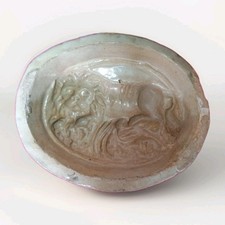 Formella Ceramica x marmellata Leone Caltagirone XIX° secolo Cm. 14