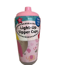 Light-Up Sipper Cup Pink, New With Sealed Wrap 10 ounce Tap To Light Up