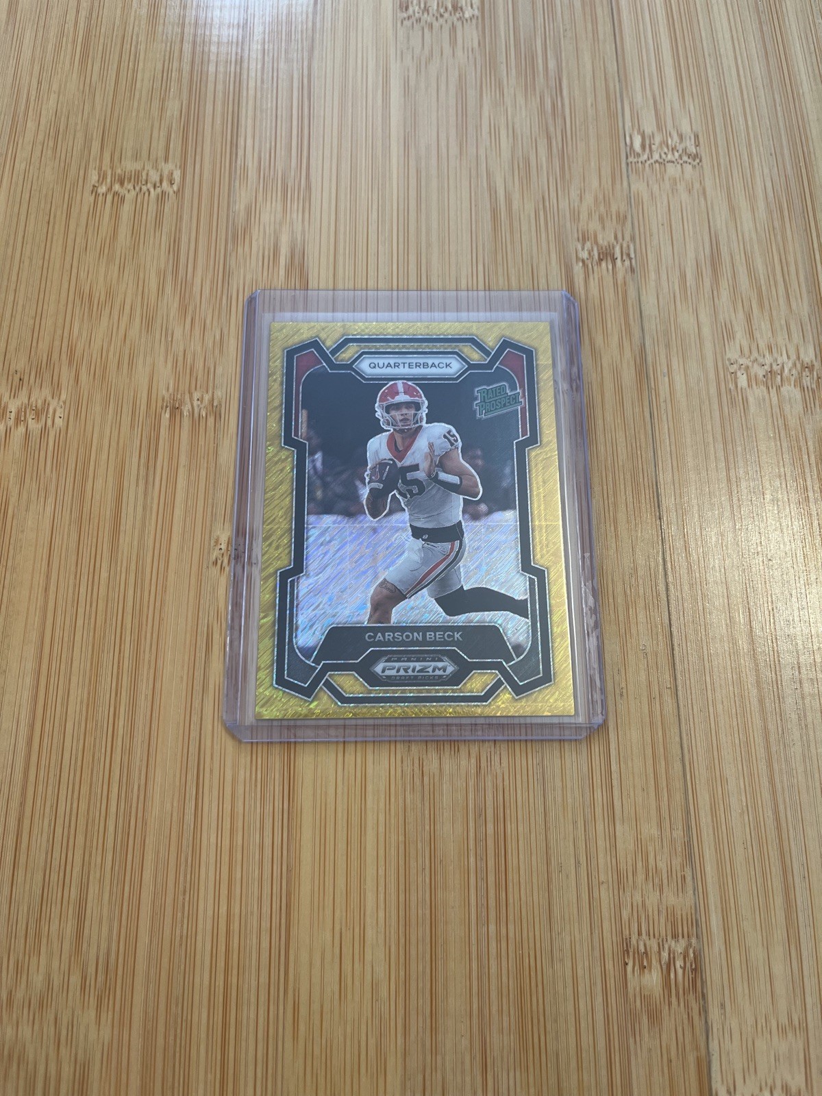 2024 Panini Prizm Draft Picks Carson Beck Rated Prospect Gold Shimmer #10/15!