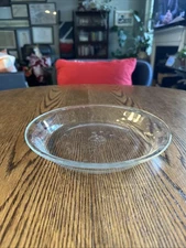 Vintage Anchor Hocking Fire King #460 9" Inch Round Clear Glass Pie Plate Dish