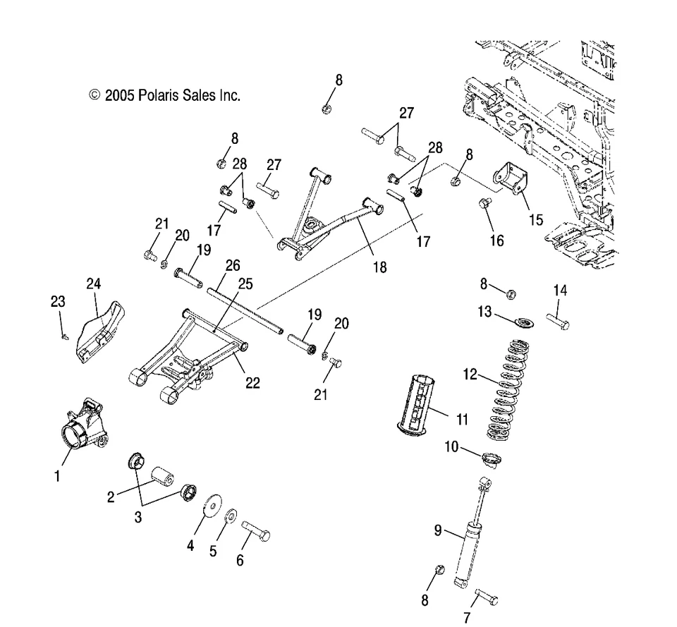 Polaris Compression Spring, Rear, Genuine OEM Part 7042311-067, Qty 1 Foto 2 de 2
