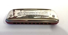 Rare Hohner Golden Melody No.542 Harmonica Key of A 10 hole with aluminum Comb