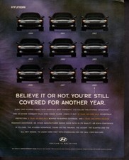 Vintage print ad Hyundai Advantage Believe it or not Covered 2000-2008  1999 ad