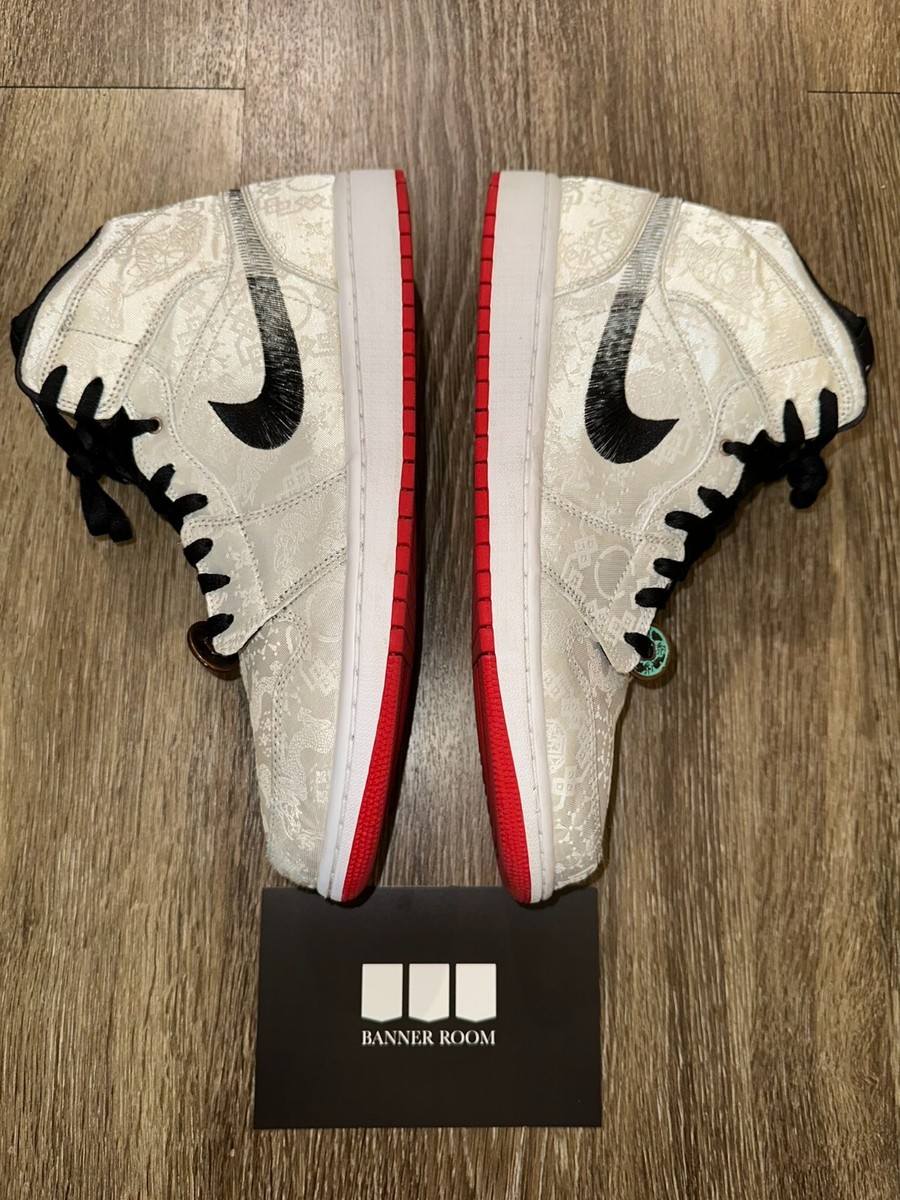 未使用 NIKE CLOT AIR JORDAN 1 SE FEARLESS Size 13- JORDAN 1 MID SE FEARLESS Edison Chen CLOT WHITE