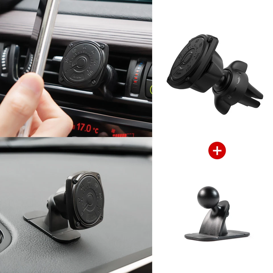 Ringke Car Vent Dashboard Magnetic Phone Holder 360 Rotation With Mounting Plate - Image 2 of 4