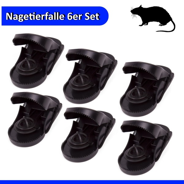 6 StüCk Rattenfalle Mausefalle Kunststoff Falle Schlagfalle Nagetierfalle Set-image