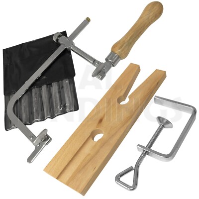 Juwelier Säge einstellen Typ 144 1/0-6/0 Sägeblätter & 8'' 200 mm Hartholz Tischstift