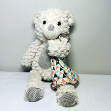 Scentsy Buddy Serena the Sleepy Teddy Bear Clutches Blanket Nubby Plush Tan Gray