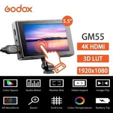 Godox GM55 4K Monitor 5.5 Inch Camera DSLR 3DLUT Touch Screen HDMI Field Monitor
