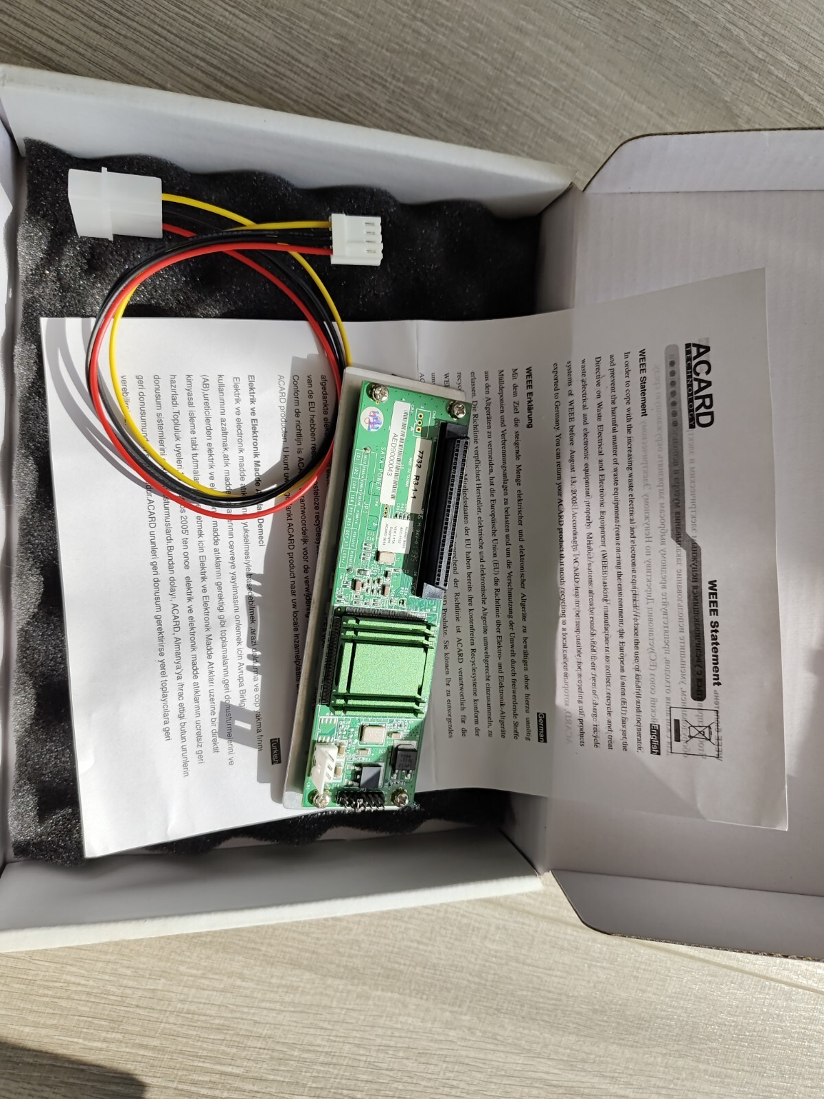 Acard 7732 Ultra SCSItoSATA Bridge Adapter for SATA hard disk SN