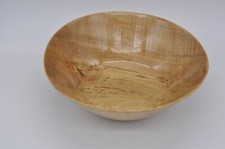 Stunning Handmade 10.5" Wooden Spaulted Maple Bowl Beautiful Color 11 X 11 X 4"