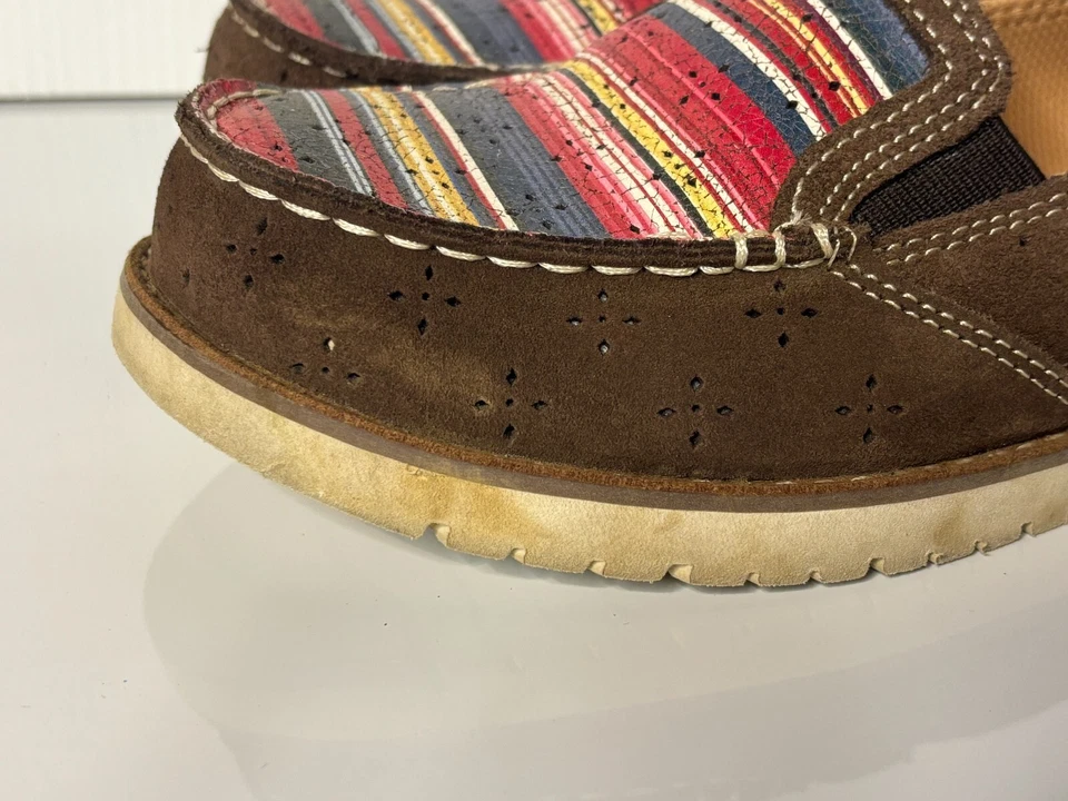 Ariat Ladies Serape Stripe Leather Loafer Casual Slip On Cruiser Shoes Women's 9 - Image 2 of 4