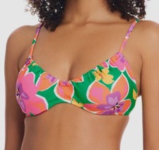 Sanctuary Women's Green Hidden Underwire Bikini Swim Top Size D