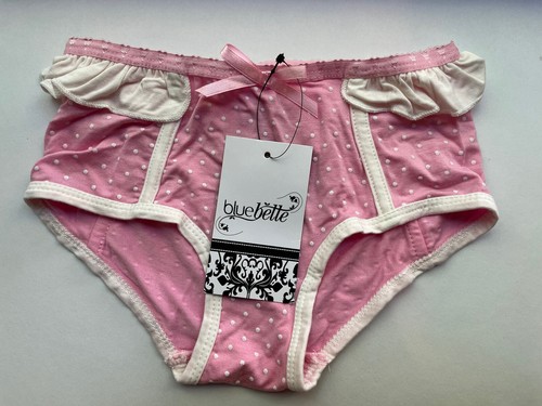 Bluebelle Kickee Pants LIGHT PINK Pin Dot Bamboo Underwear Size 6 7 NWT 