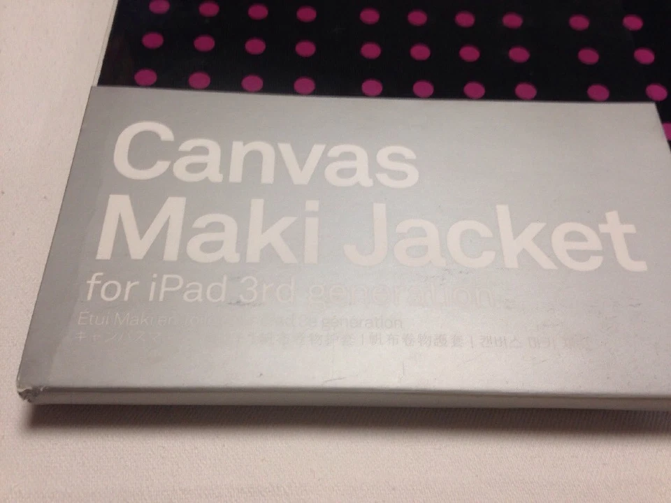 Incase 帆布 Maki 夹克 适用于 iPad 第 3 代 黑色 带粉色圆点 — 第 4/4 张图片