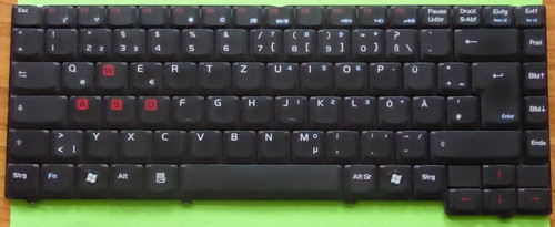 Tastatur Keyboard ASUS G2 Serie Deutsch für Notebook QWERTZ / schwarz / ORIGINAL