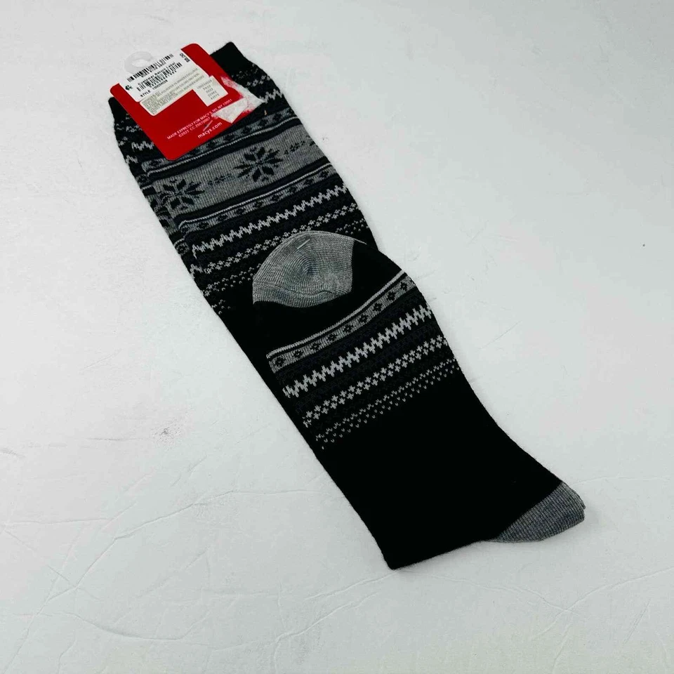 Новый Charter Club женщин праздник Fair Isle носки Sz 9-11 черный новый с Ярлыками - Изображение 3 из 3