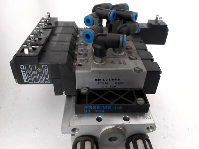 FESTO PRS-ME-1/8-6 ASSEMBLY W/ 5 PIECES OF MEH-3/2-1-1/8-P-B PLUS 2 FILTERS