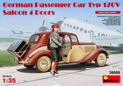 German Passenger Auto Typ 170V Saloon 4-Door Kunststoff Kit 1:3 5 Model Miniart