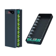 Type-C 8 18650 Battery Case LCD Display Power Bank DIY Cell Phone Charger Box