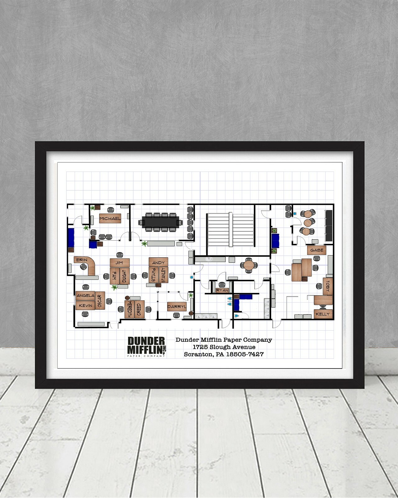 Dunder Mifflin Office Floor Plan Print