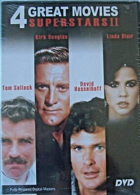 4 Movies DVD Master Touch/Big Trees/Concrete Cowboy/Bail Out (K Douglas,Selleck)