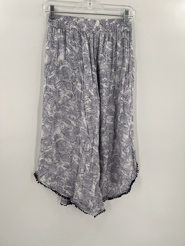 Anthropologie Wide Leg Pommed Beach Pants Women's Elastic Waist Easy Wear SMALL - Picture 8 of 13