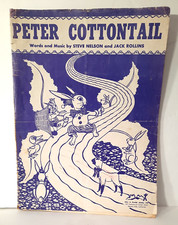 Vintage 1950 Peter Cottontail  Easter Sheet M...
