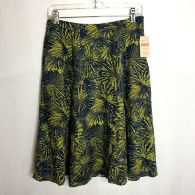 NEW Coldwater Creek Women's Size 6 A-Line Linen Blend Green Skirt NWT - TP225