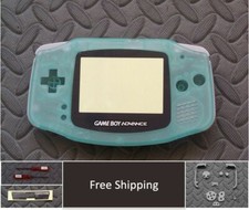GBA Game Boy Advance Replacement Housing Shell Screen Glow in Dark - Green