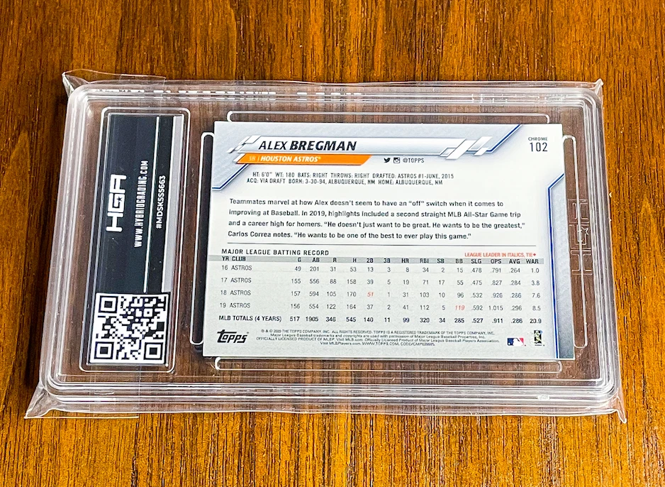 Alex Bregman 2020 Topps Chrome #102⚾️⚾⚾HGA 9.5 GEM MT⚾⚾⚾Negative Refractor⚾⚾⚾TPG - Image 2 of 2